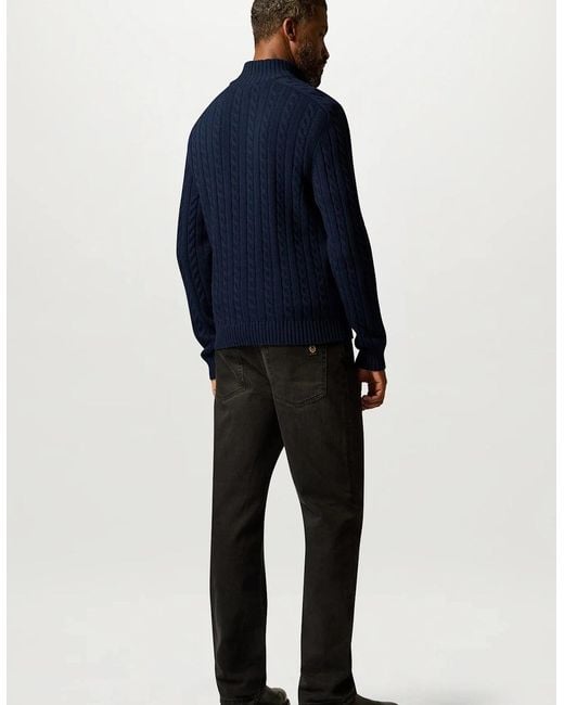 Belstaff Blue Westport Quarter Zip Sweater for men