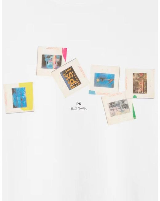 Paul Smith White Ps Slides T-Shirt 01 for men