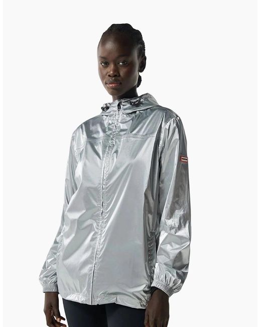 Hunter Blue Packable Adults Rain Jacket
