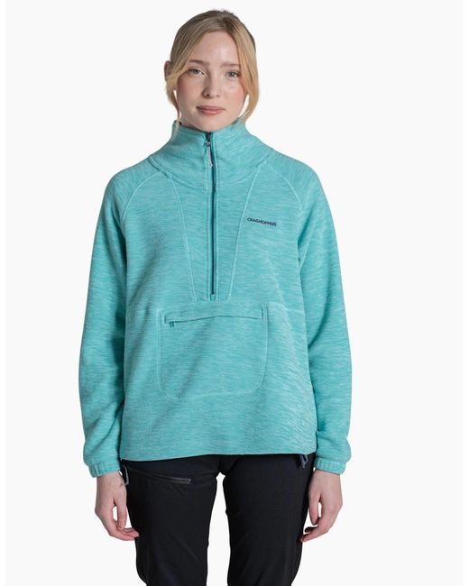 Craghoppers Blue Ladies Esk Ii Half Zip Fleece Top