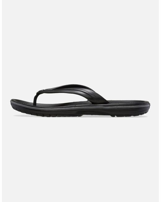 CROCSTM Black Crocband Flip Toe Post Sandals