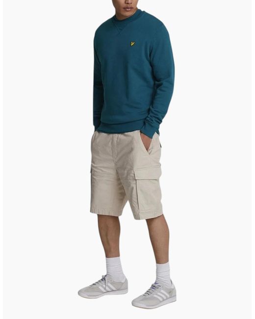 Lyle & Scott Blue Lyle & Scott Jumpers Crew Neck Knitted Winter Sweat Pullover Sweatshirts
