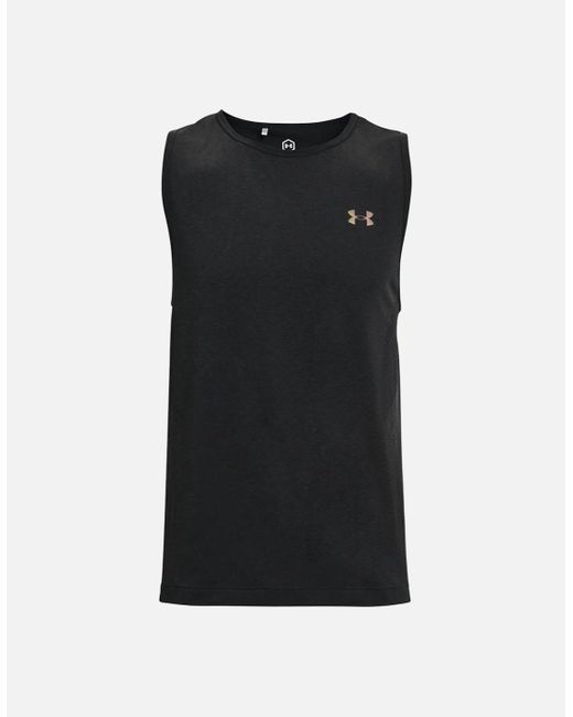 Under Armour Black Vests Tank Top Summer Training Gym Tops Running Top for men