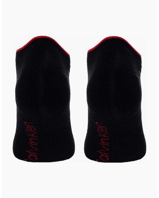 Calvin Klein Black 3-Pack Logo Sports Trainer Socks, Melange for men
