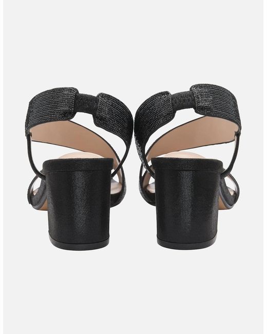 Lotus Black Galacia Heeled Sandals