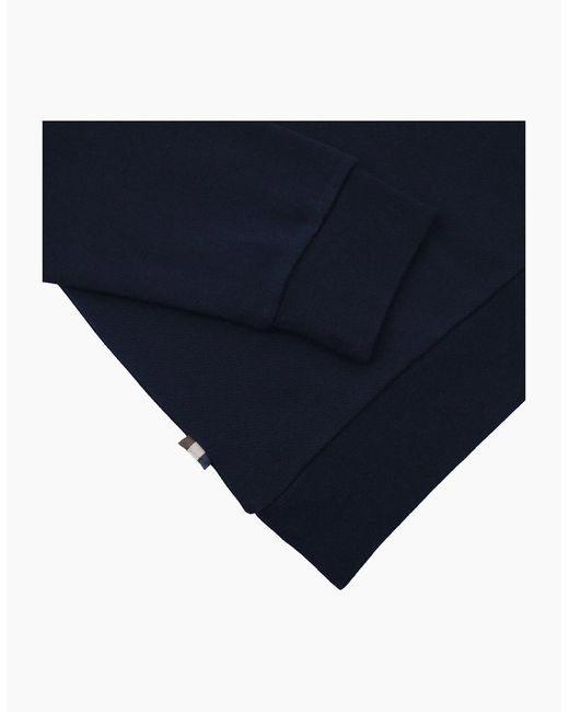 Aquascutum Blue Cc Shoulder Fz Fleece Funnel Neck 11 for men