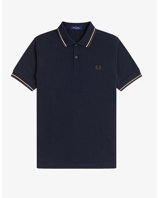 Fred Perry Blue Twin Tipped Polo Shirt for men