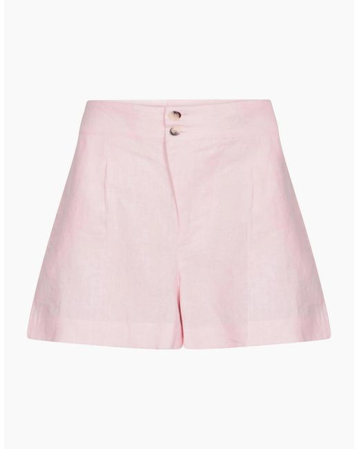 No Emotions UK Pink Linen Shorts