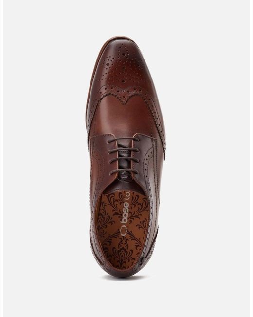 Base London Brown Barbera Lace Up Brogues for men