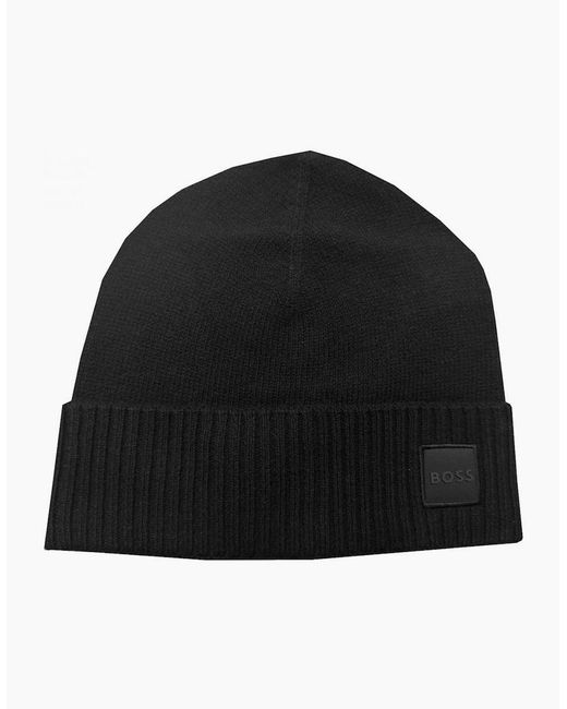 Boss Black Knitted Akaio Hat for men