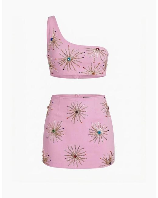 Oceanus Pink Callie Co-Ord Top