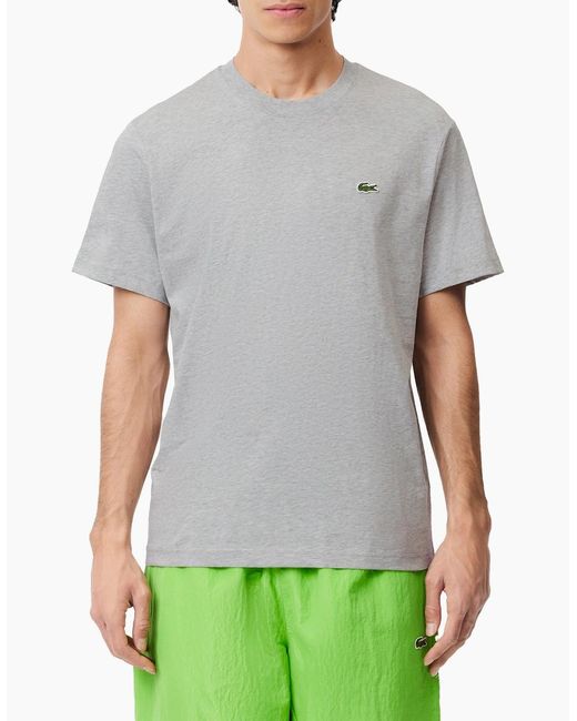 Lacoste Gray Th7318 Classic Fit Cotton T-Shirt for men