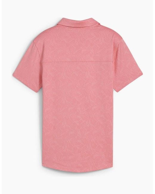 PUMA Pink W Mattr Lianas Jacquard Ss Polo Shirt