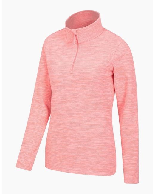 Mountain Warehouse Pink Ladies Snowdon Melange Fleece Top