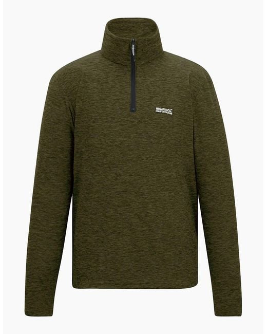 Regatta Green Thompson Marl Half Zip Fleece Jacket for men
