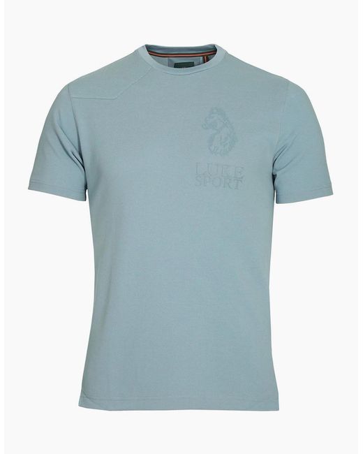 Luke Sport Blue Walker Cotton T-Shirt for men