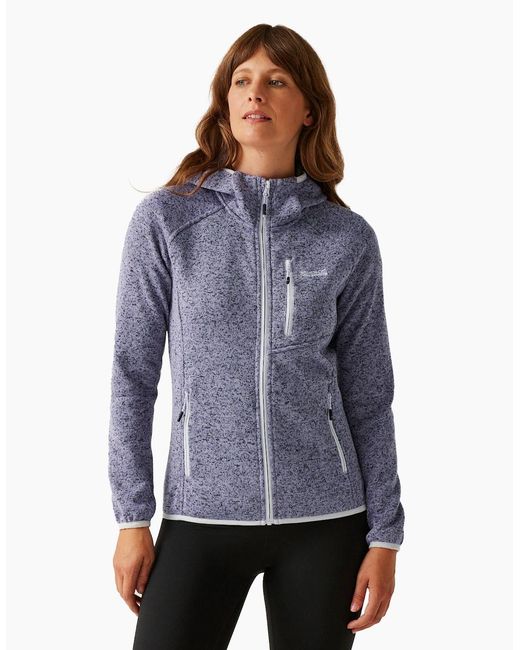 Regatta Purple Ladies Newhill Ii Marl Full Zip Hoodie