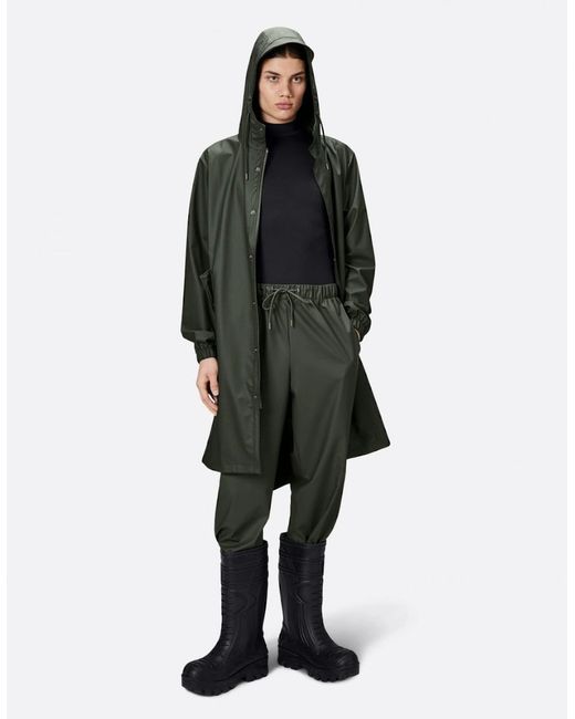 Rains Green Fishtail Parka