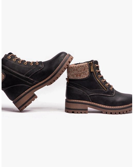 Lotus Black Lauryn Ankle Boots