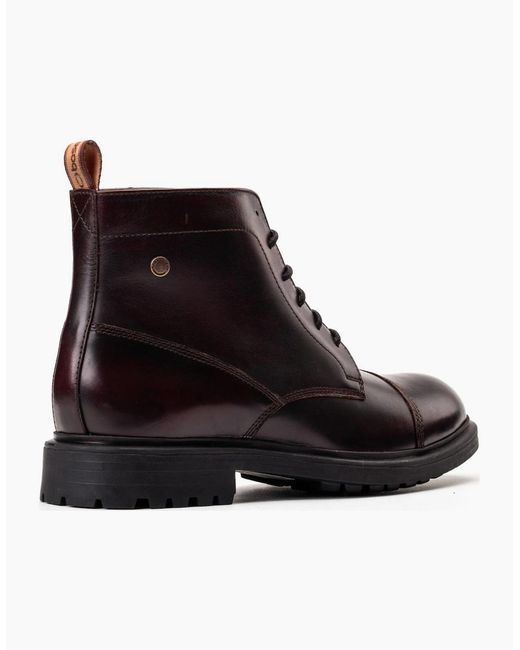 Base London Brown Boulton Toe Cap Boots for men