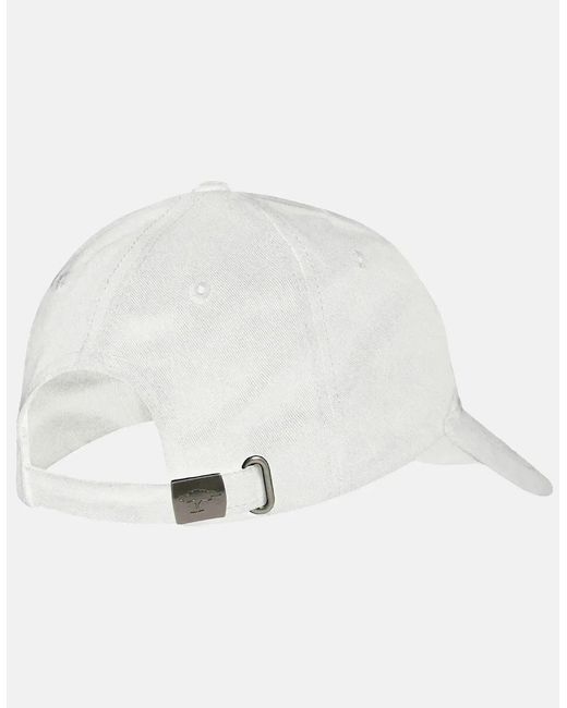 Fynch-Hatton White Cotton Chino Baseball Cap for men