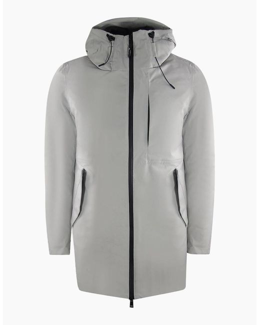 Aquascutum Gray Active 3-Way Parka Antarctica Parka Jacket for men