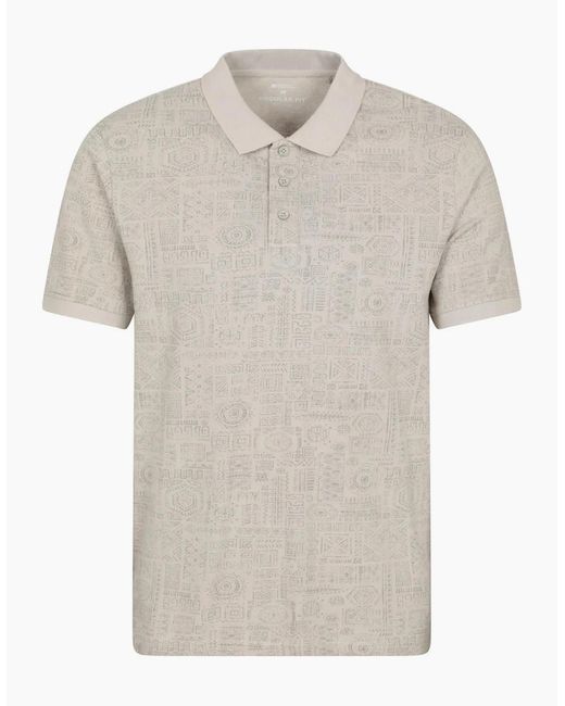 Mountain Warehouse White Dawnay Textured Pique Polo Shirt for men