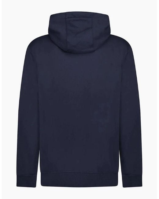 Burberry Blue Hove Check Hoodie for men