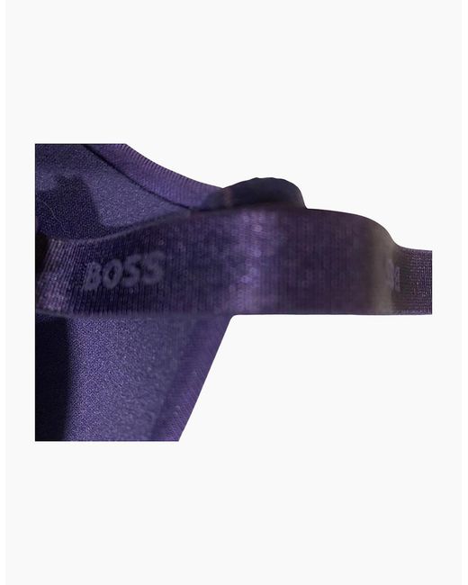 Boss Blue Ci Logo Padded Triangle Bra, Dark