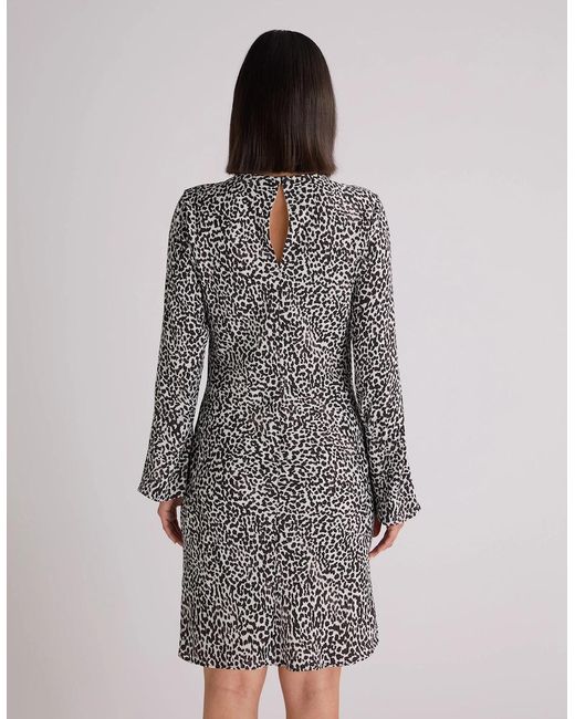Ro&zo Gray Petite Dalmatian Print Mini Dress