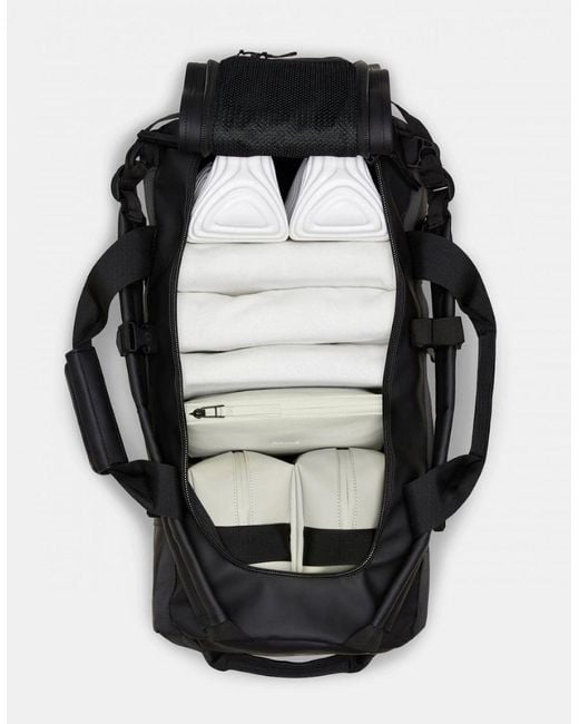 Rains Black Texel Duffel Bag