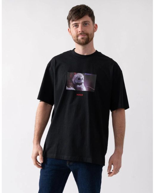 Boss Black Hugo X Disneys The Nightmare Before Christmas Oversized-Fit T-Shirt for men