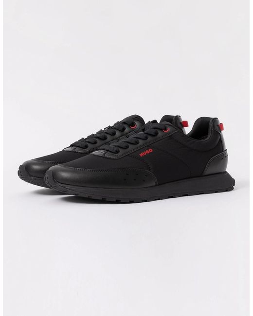 Boss Black Hugo Icelin Running-Inspired Trainers With Zigzag Detailing for men