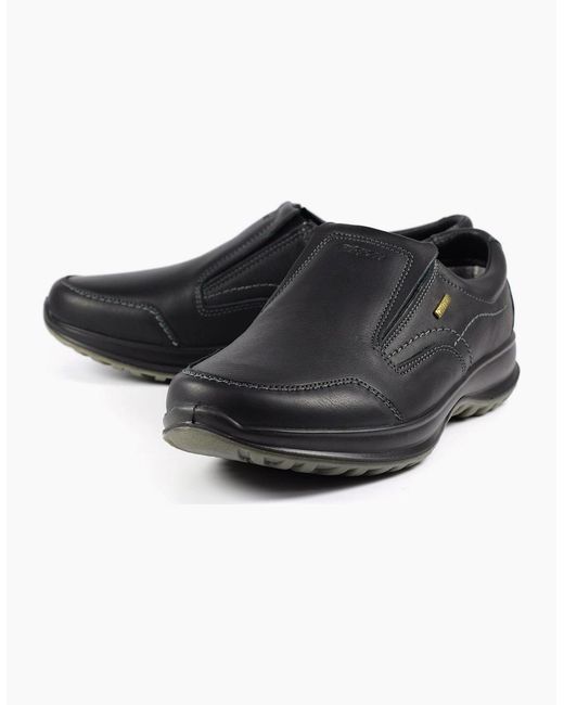 Grisport Black Melrose Slip On Shoes for men