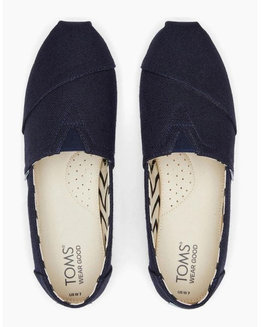 TOMS Blue Alpargata Slip On Shoes