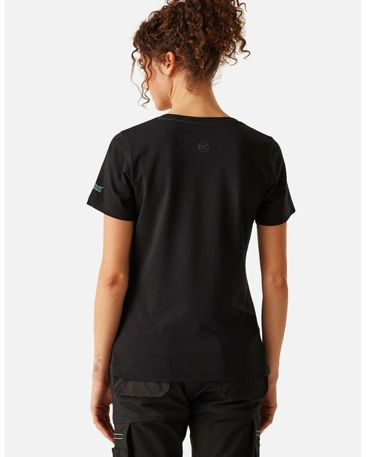 Regatta Black Professional /Ladies Ada Cotton Stretch T-Shirt