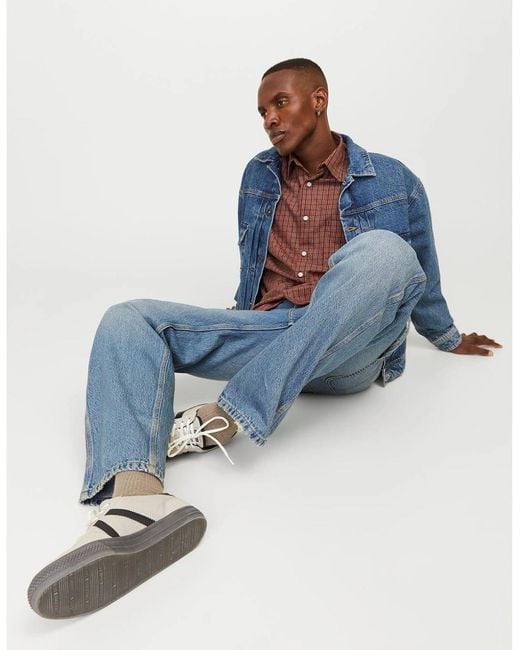 Jack & Jones Blue Eddie Carpenter Relaxed Fit Jeans for men