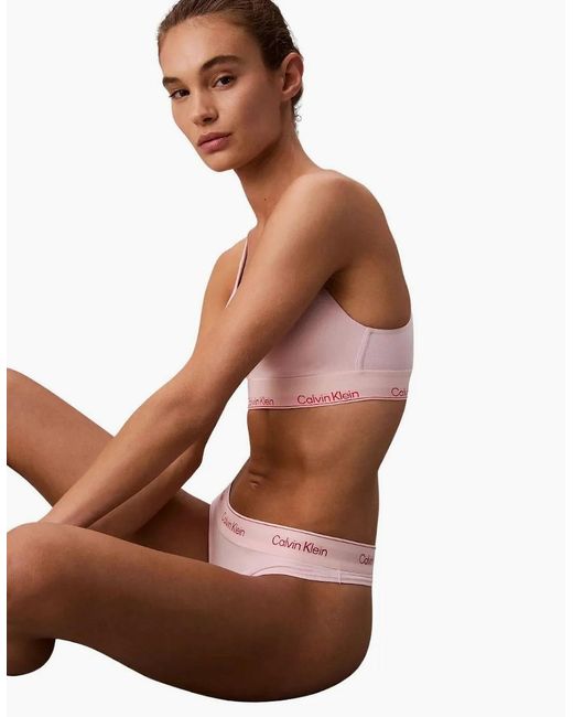 Calvin Klein Brown Icon Cotton Modal Thong, Potpourri