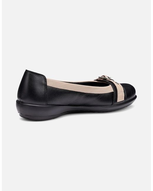 Hotter Black Sparrow Flat Pumps