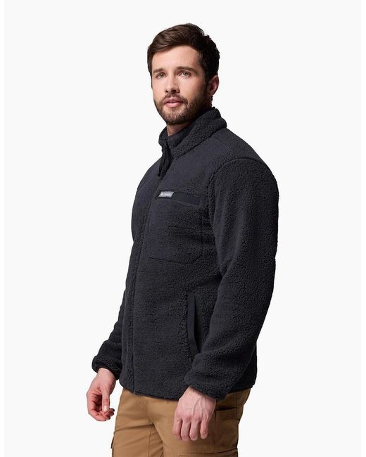 Columbia Blue Rugged Ridge High Pile Full Zip Fleece Jacket for men