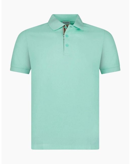 Burberry Green Hartford Check Polo Shirt for men