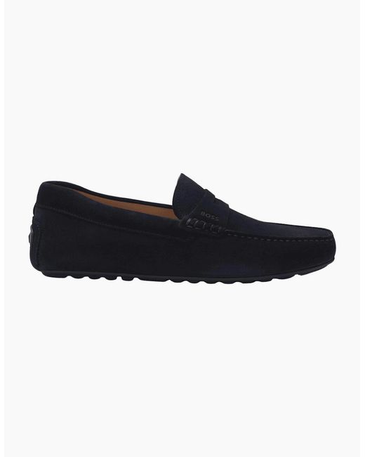 Boss Black Noel Moccasin Suede Loafers for men