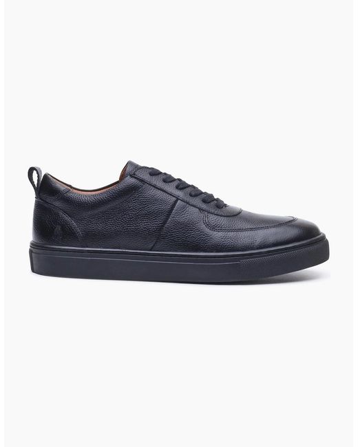 Hush Puppies Blue Ciro Leather Trainers for men