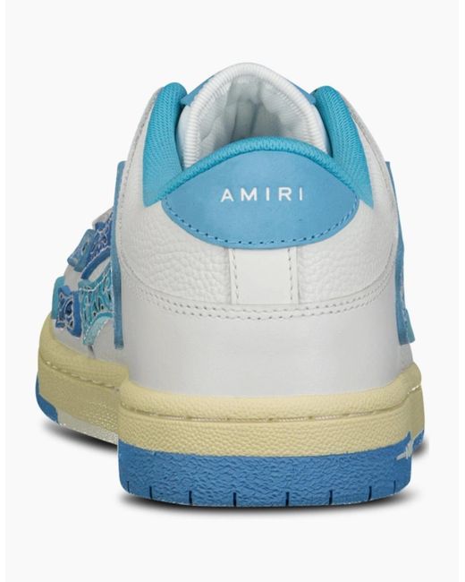 Amiri Blue Skeleton Low Top Bandana Trainers for men