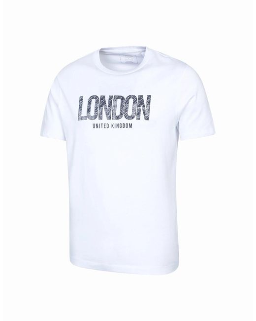 Mountain Warehouse White London Short-Sleeved T-Shirt for men