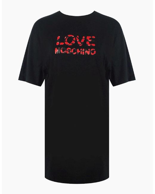 Love Moschino Black Bubble Logo T-Shirt