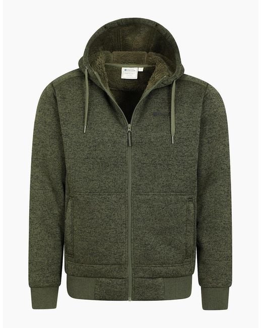 Mountain Warehouse Green Nevis Ii Faux Fur Hoodie for men
