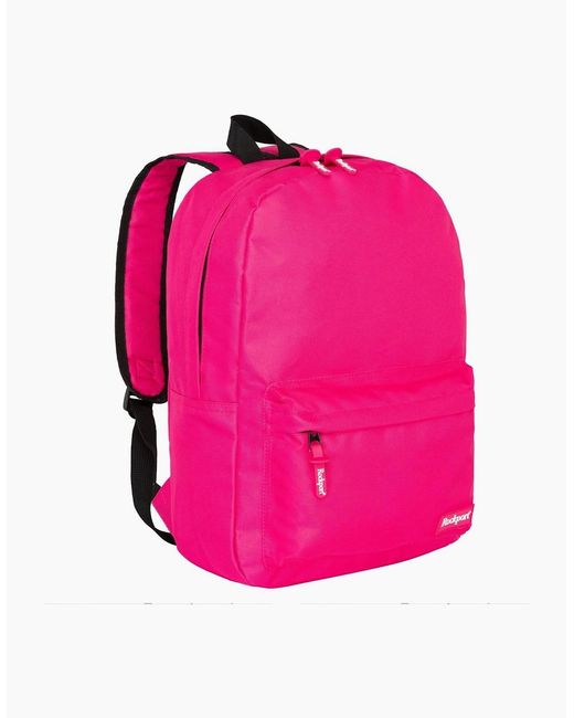 Rockport Pink Solid Patterned Med Backpack With Logo