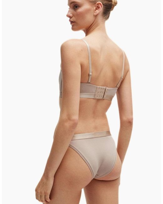 Boss Natural Bea Cotton Modal Padded Triangle Bra, Light