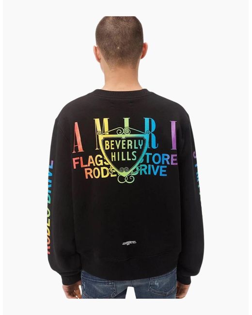 Amiri Black Xo Beverly Hills Crewneck Jumper for men